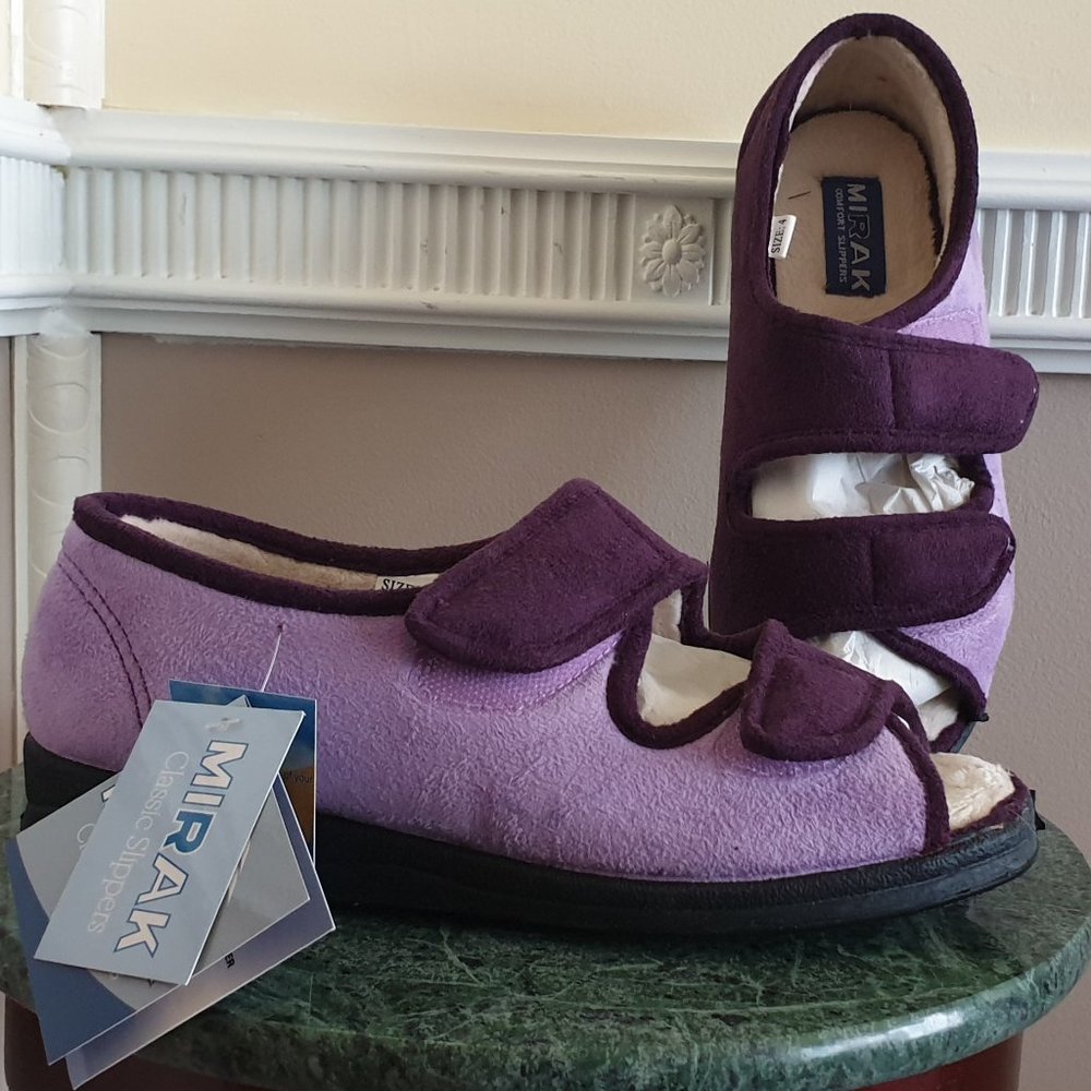 NIB Mirak Louise Comfort Slipper Purple Size 4